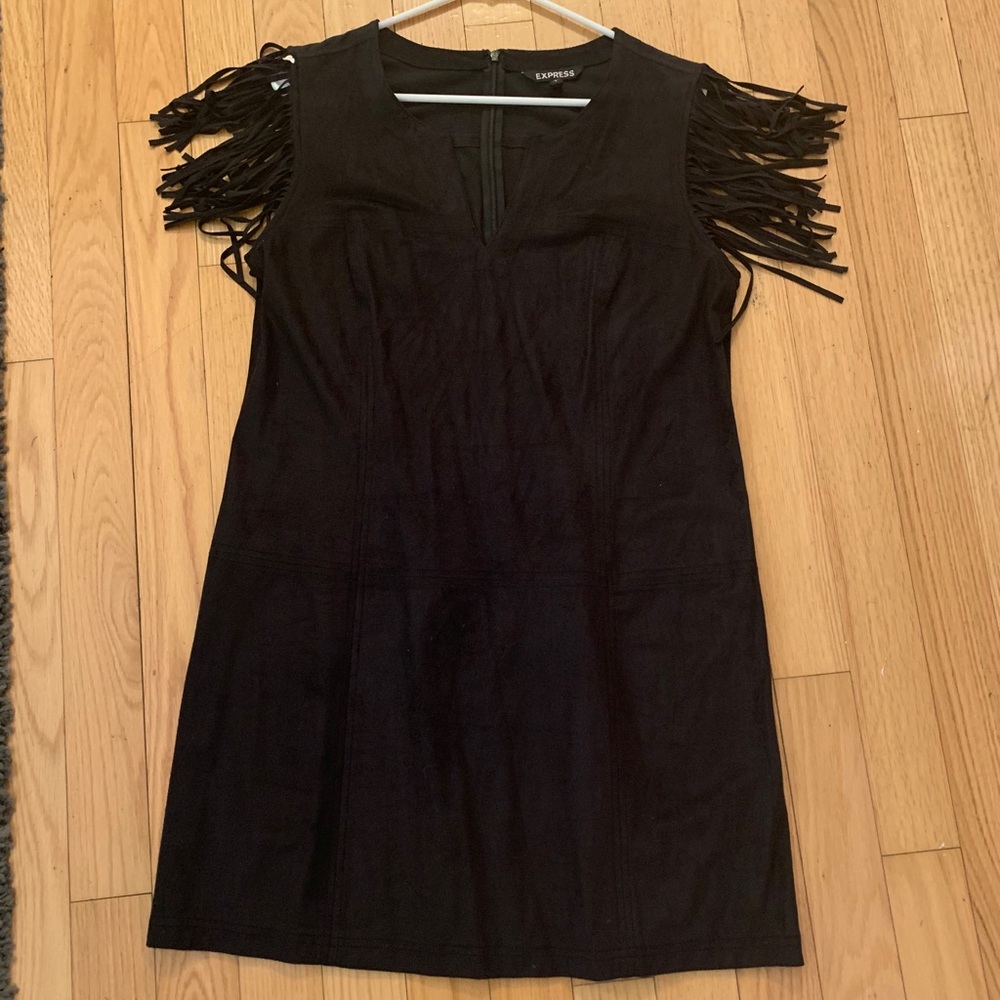 Blue Faux Suede Express Dress